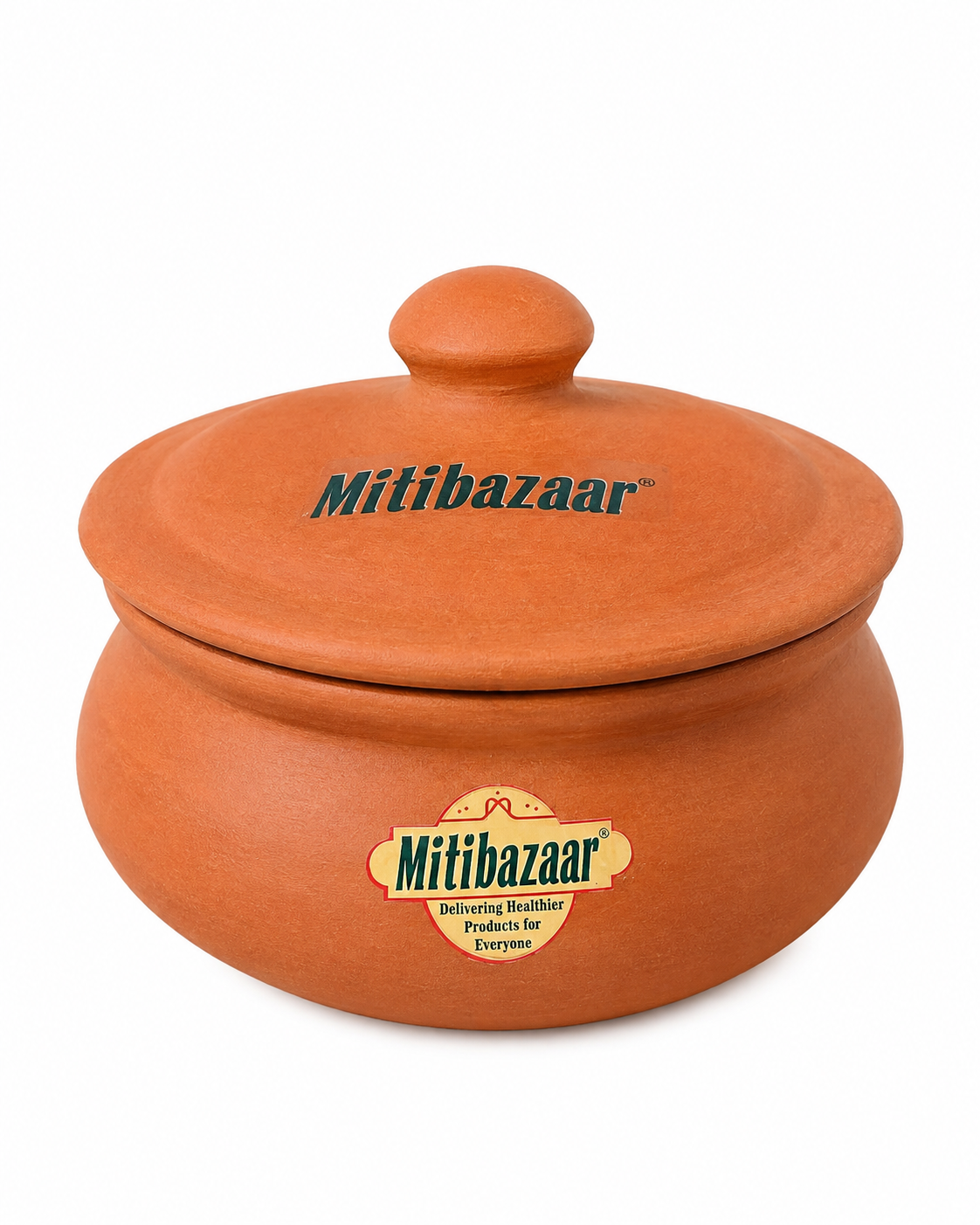 Mitibazaar 700 ML Clay Dahi Handi | Reusable Terracotta Curd Pot