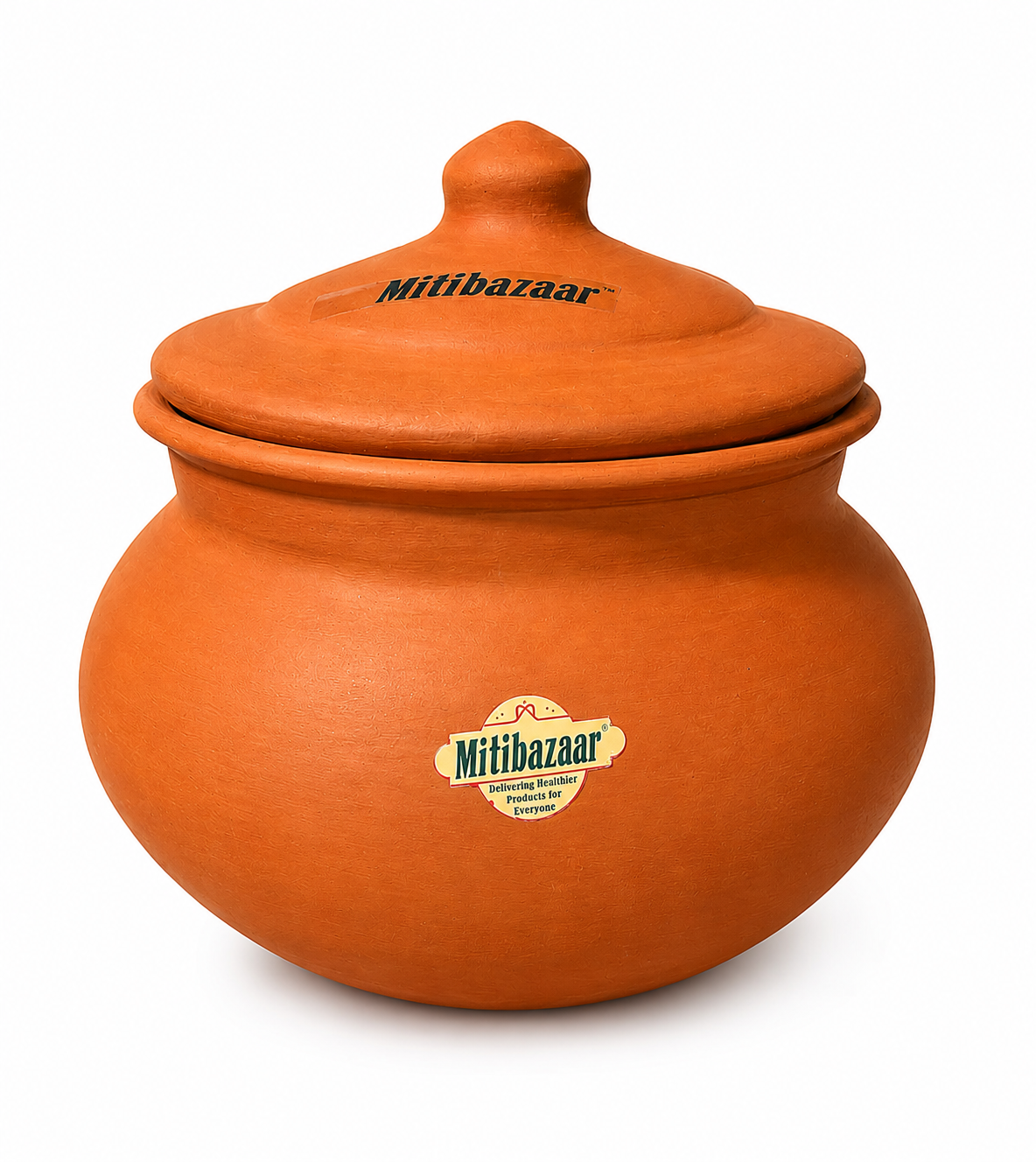 Mitibazaar Clay Cooking Handi  2.5 L| Traditional Earthen Cookware