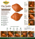Mitibazaar Clay Sankh Handicraft | Natural Terracotta Conch for Puja, Aarti & Décor.