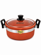 Mitibazaar Premium Natural Clay Kadai with Glass Lid – 2 Litre