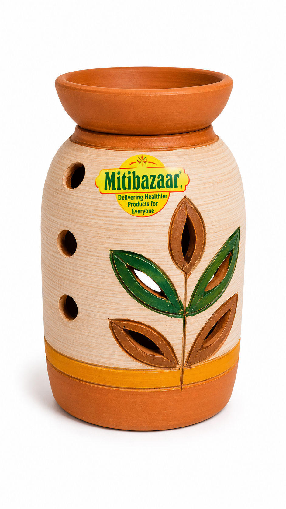 Mitibazaar Premium Handcrafted Terracotta Aroma Diffuser – Natural Clay Fragrance Burner