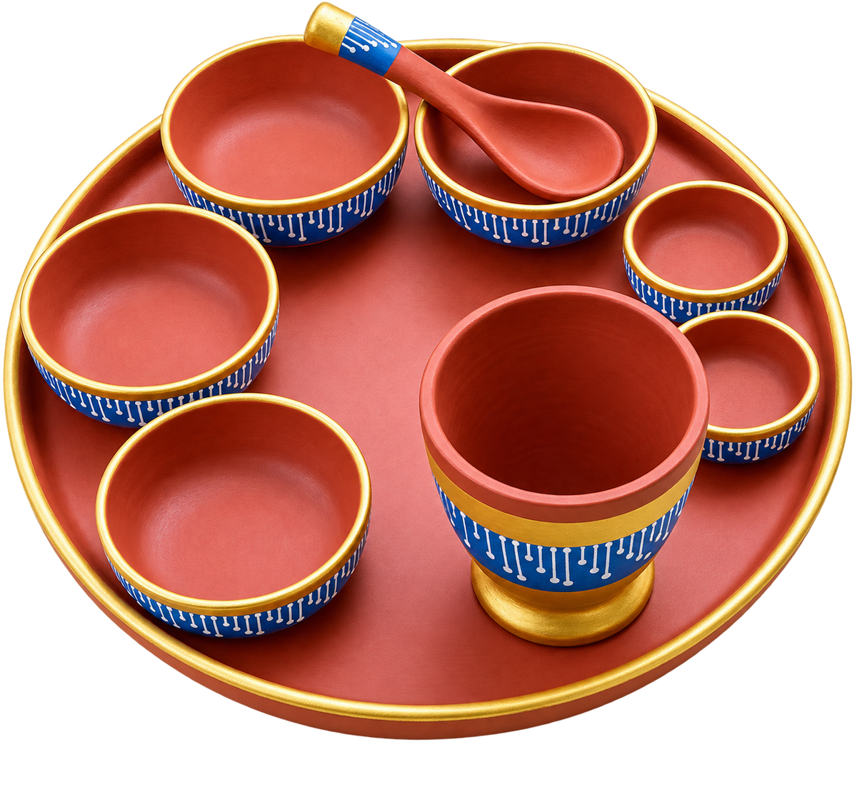 Handmade Reusable Clay Dinner Set – Traditional Earthen Dining Set for Special Occasions