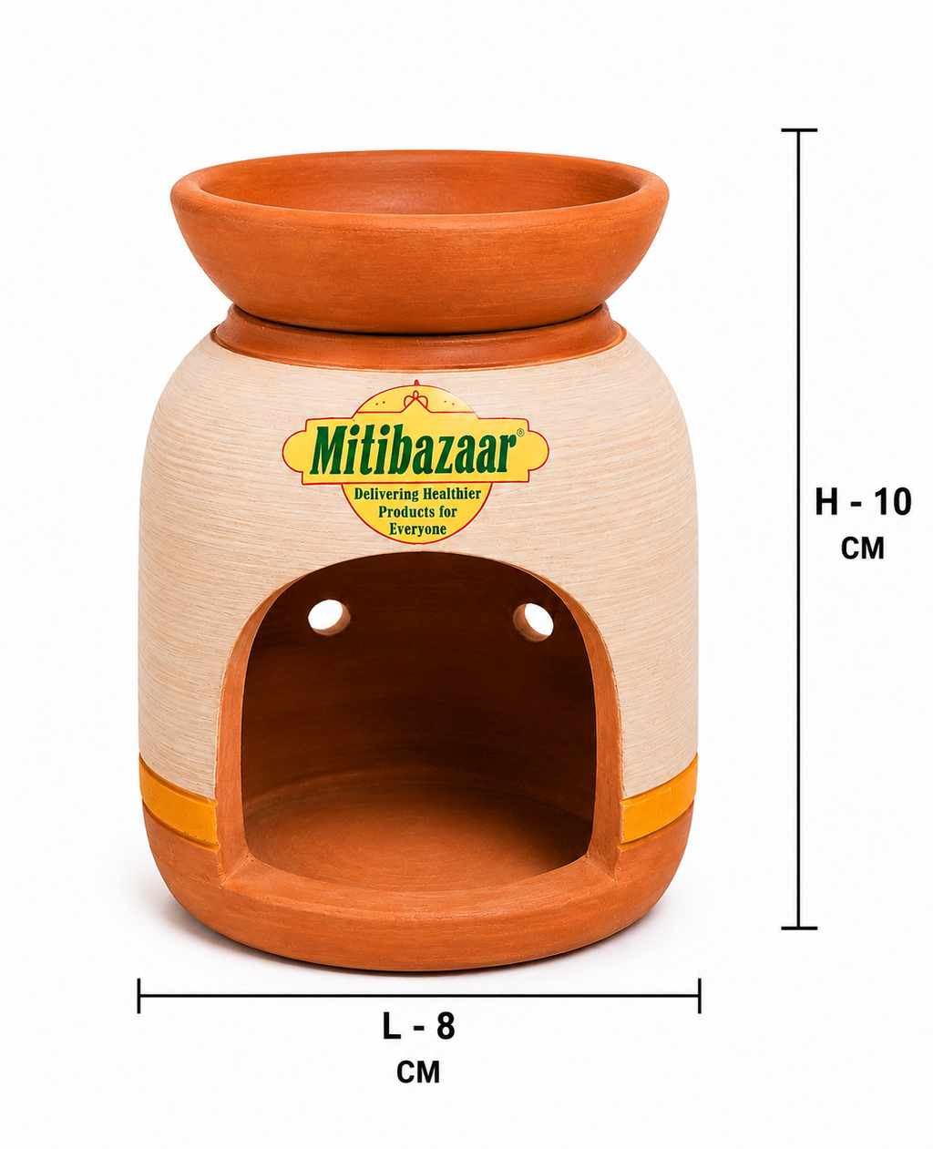 Mitibazaar Premium Handcrafted Terracotta Aroma Diffuser – Natural Clay Fragrance Burner