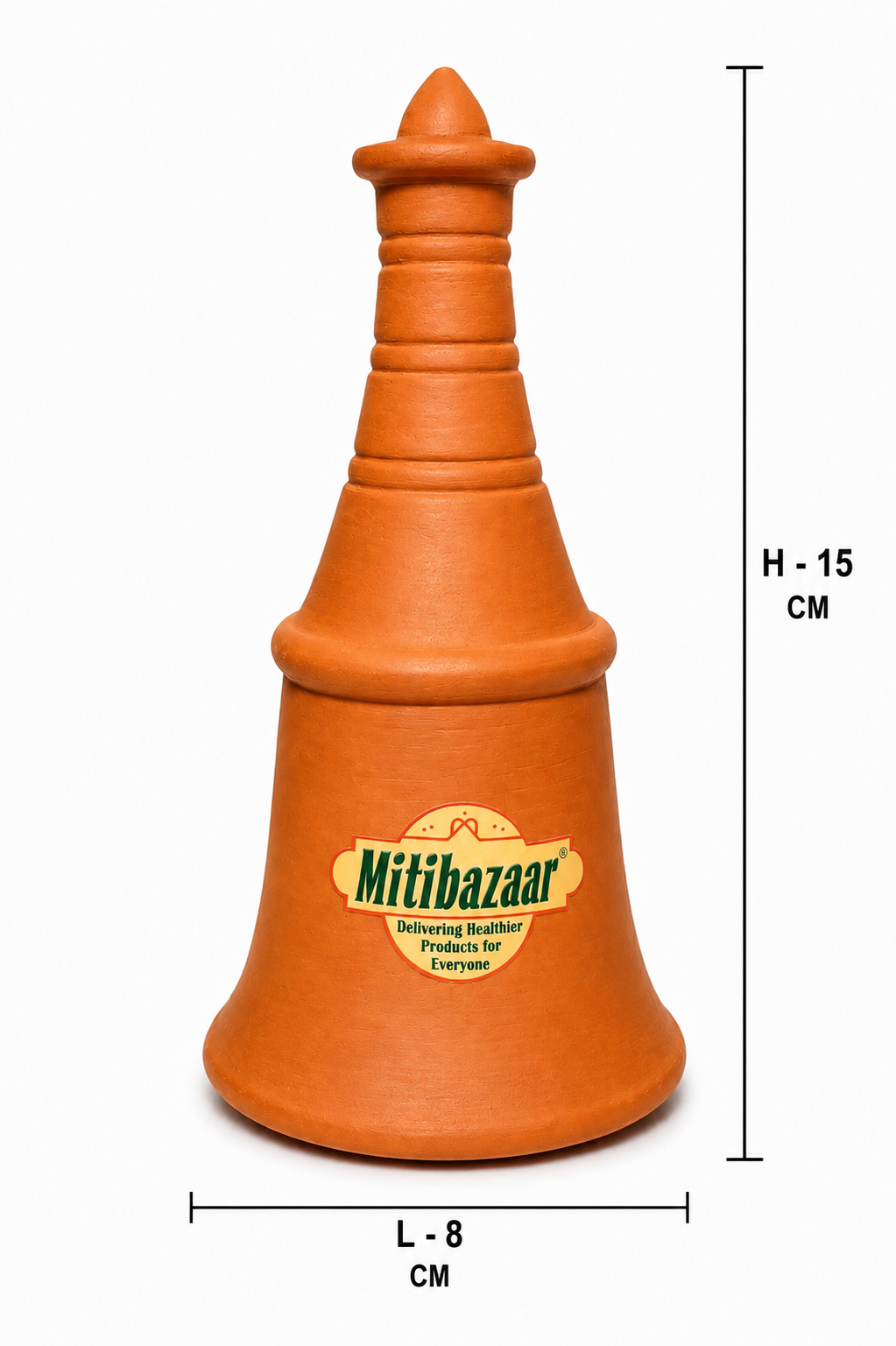 Mitibazaar Clay Puja Bell | Natural Terracotta Bell for Puja & Meditation